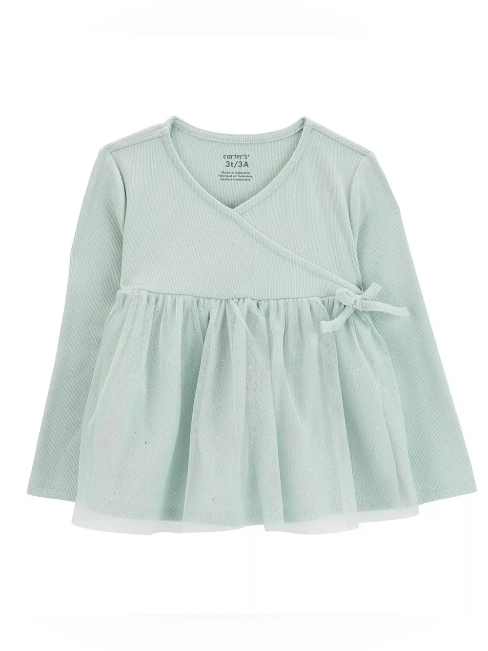 NWOT Carter’s Toddler Girl Carter's Glitter Tulle Wrap Top 5T